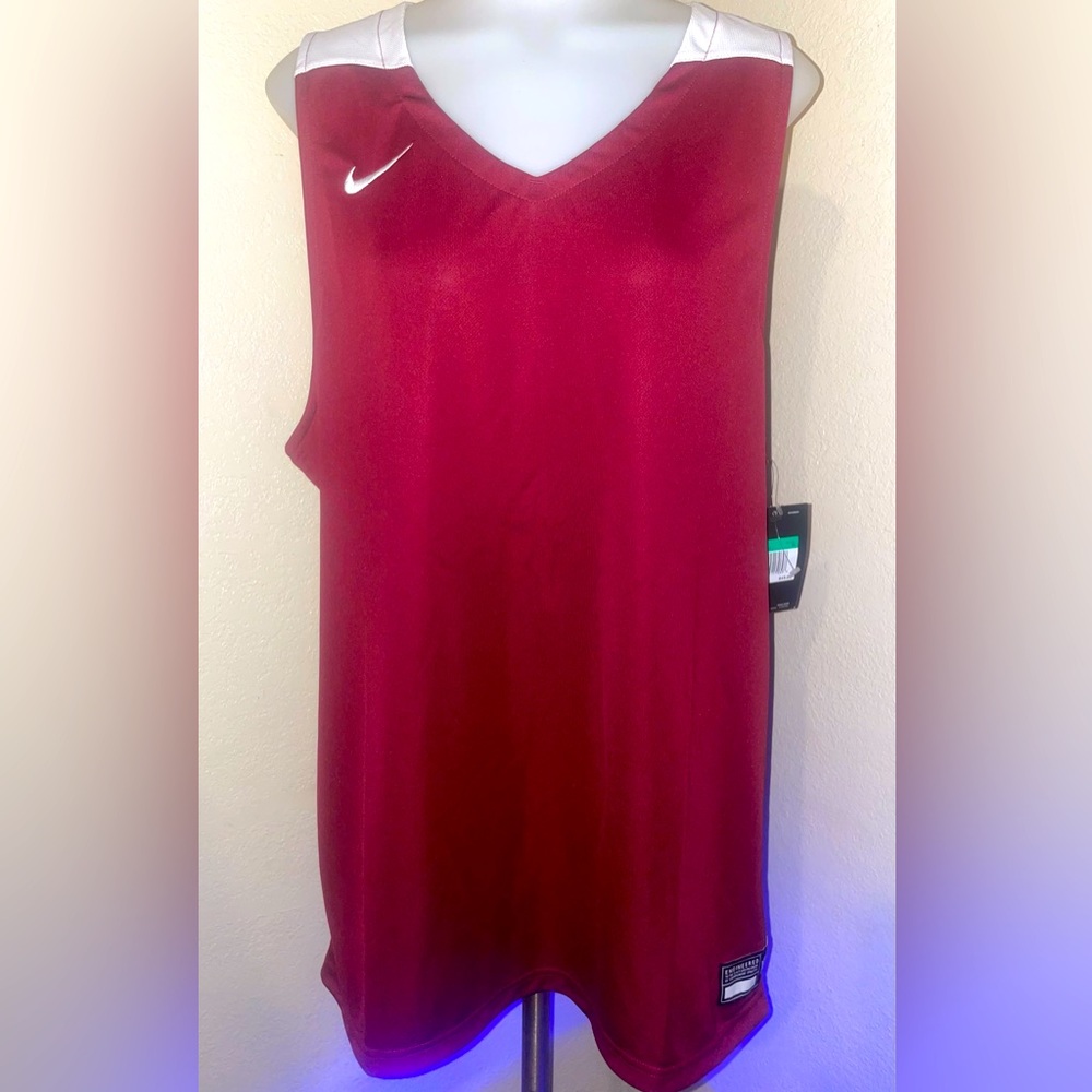 Nike Dri-FIT  MAROON W/WHITE TRIM TANK TOP